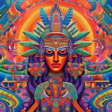 Artwork thumbnail, Abstract Aztec Patterns by Desfix