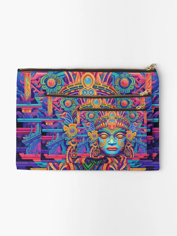 Thumbnail 2 of 4, Zipper Pouch, Abstract Aztec Patterns designed and sold by Desfix.