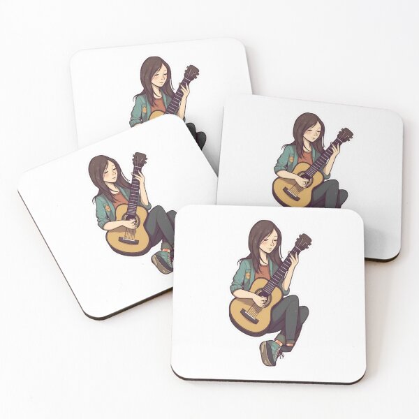Aperçu de l'œuvre Fille jouant de la guitare acoustique créée et vendue par AdrianGrosu.