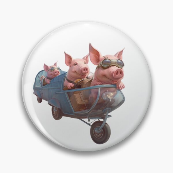 Item preview, Pigs in a flying car designed and sold by AryxonDesigns.