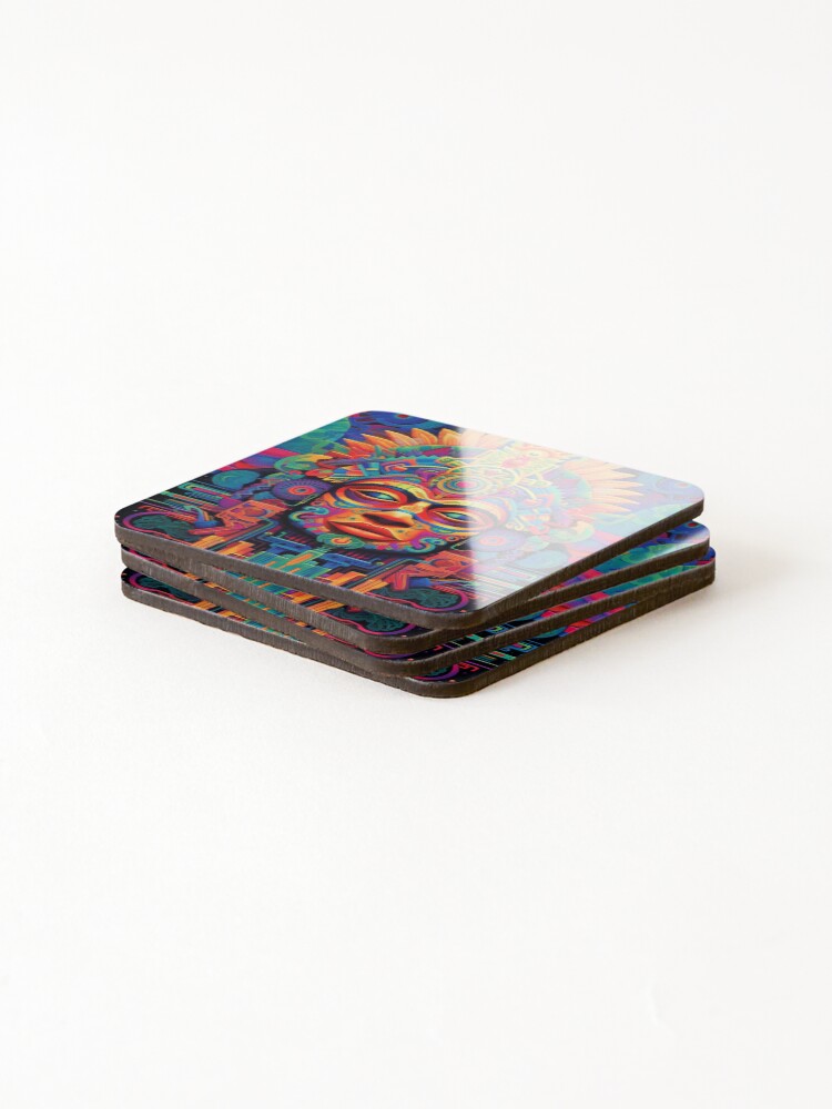 Thumbnail 4 of 5, Coasters (Set of 4), Abstract Aztec Patterns designed and sold by Desfix.