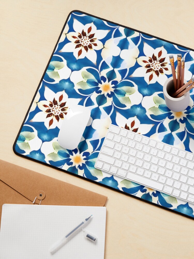 Thumbnail 3 of 5, Mouse Pad, Flower Pattern "Meghan" designed and sold by Patterns For Products.