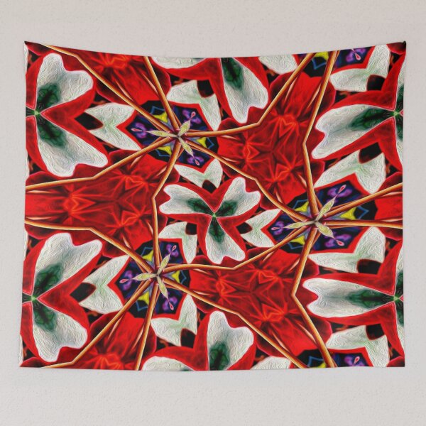 Item preview, Red Flower Begonia designed and sold by Patternflower.