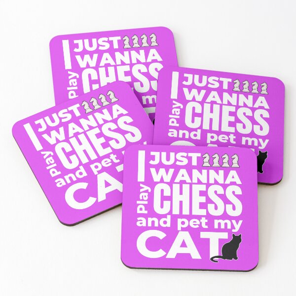 Item preview, I Just Wanna Play Chess And Pet My Cat designed and sold by McThingummy.