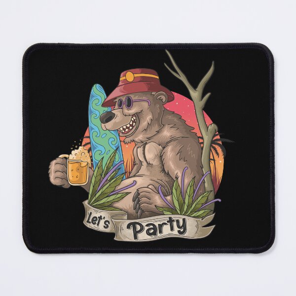 Item preview, Partisan brown bear with beer. designed and sold by ArtStile.