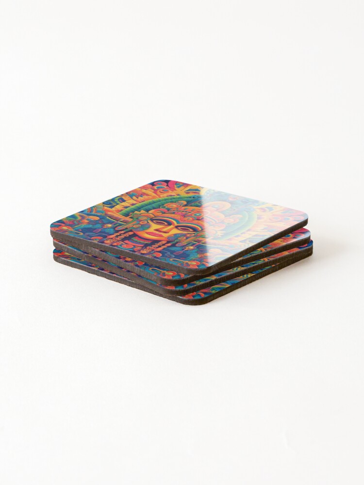 Thumbnail 4 of 5, Coasters (Set of 4), Abstract Aztec Patterns designed and sold by Desfix.