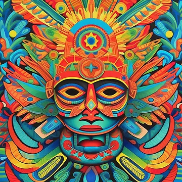 Artwork thumbnail, Abstract Aztec Patterns by Desfix