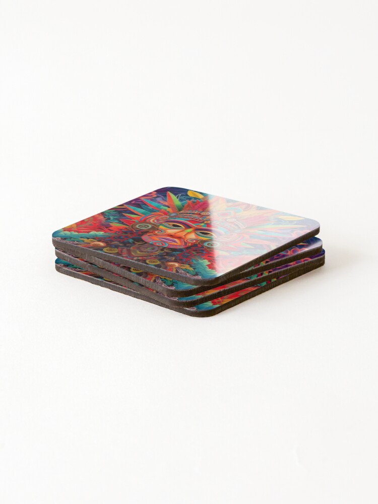 Thumbnail 4 of 5, Coasters (Set of 4), Abstract Aztec Patterns designed and sold by Desfix.