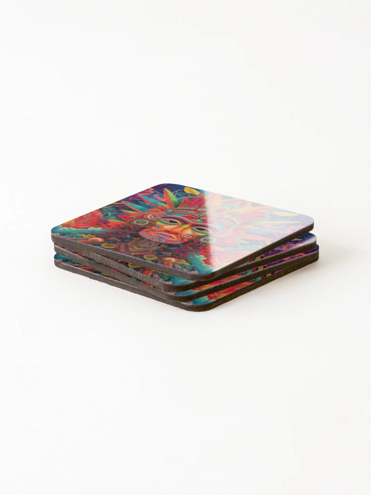 Thumbnail 4 of 5, Coasters (Set of 4), Abstract Aztec Patterns designed and sold by Desfix.