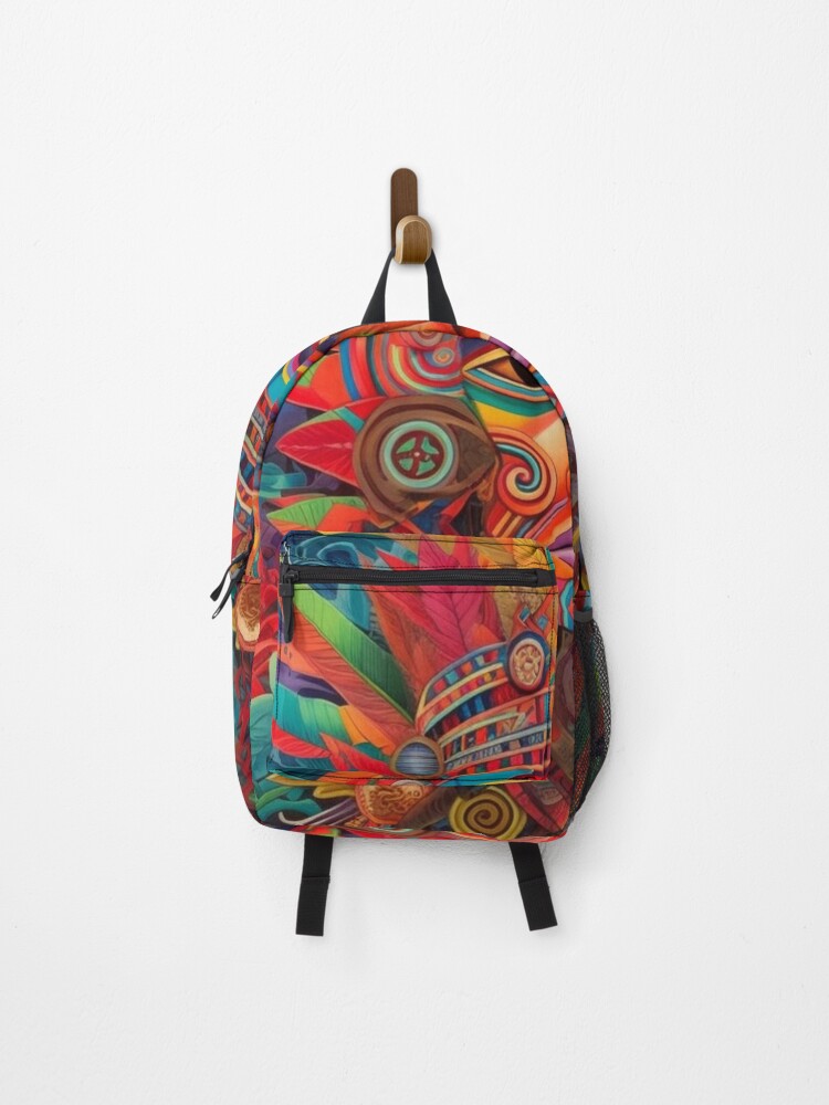 Thumbnail 1 of 3, Backpack, Abstract Aztec Patterns designed and sold by Desfix.
