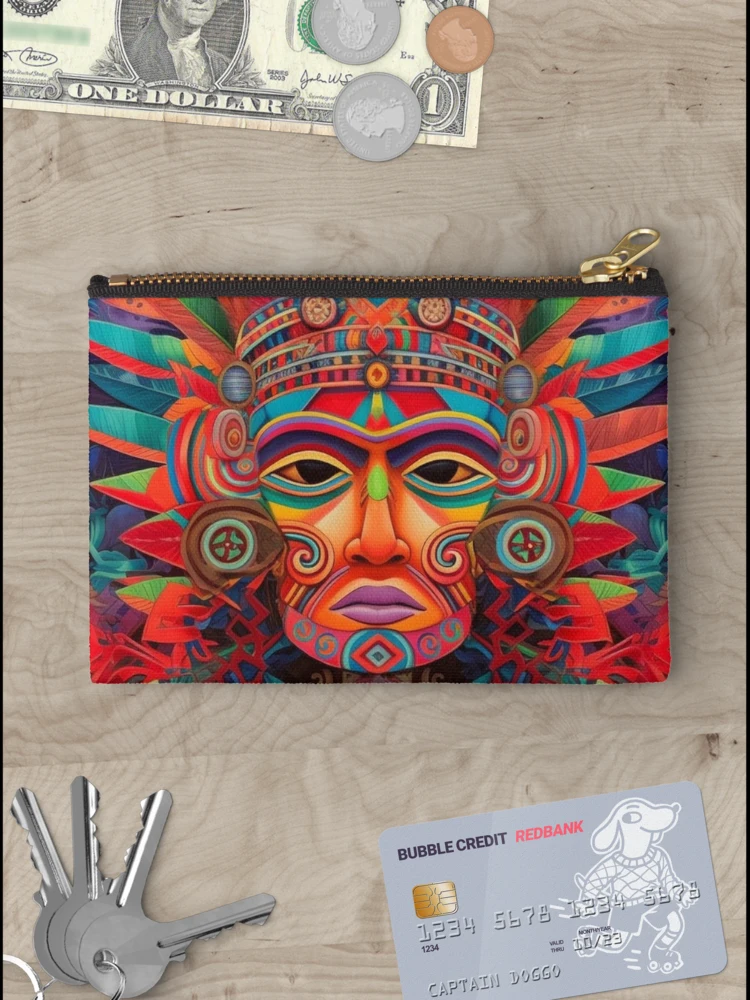Thumbnail 3 of 4, Zipper Pouch, Abstract Aztec Patterns designed and sold by Desfix.