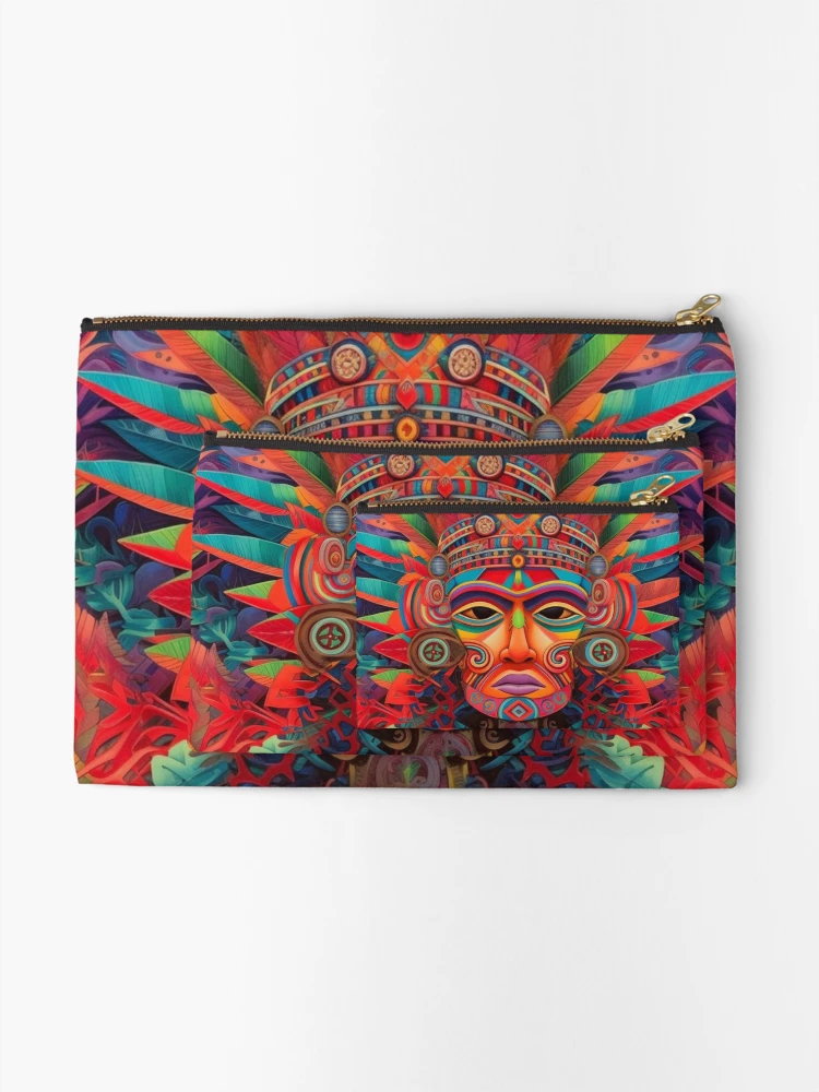 Thumbnail 2 of 4, Zipper Pouch, Abstract Aztec Patterns designed and sold by Desfix.