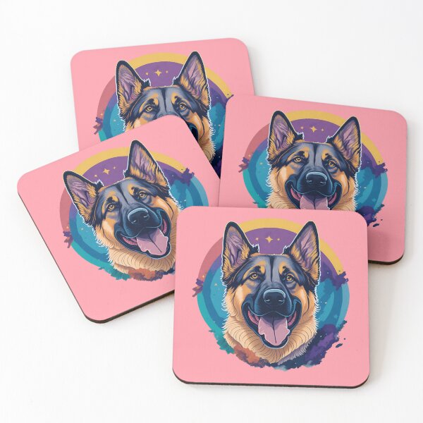 Item preview, Happy German Shepherd Dog Colorfull Rainbow designed and sold by K-Art-Design.