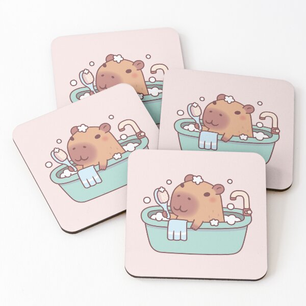 Item preview, Cute Capybara Taking A Bath In Bathtub designed and sold by rustydoodle.