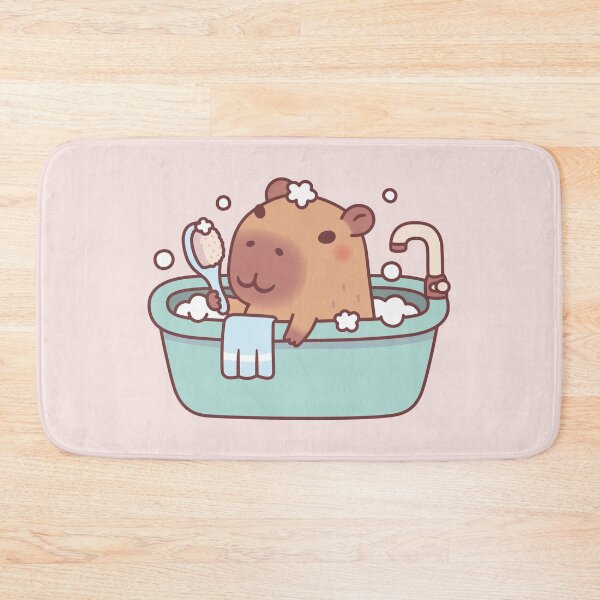 Item preview, Cute Capybara Taking A Bath In Bathtub designed and sold by rustydoodle.