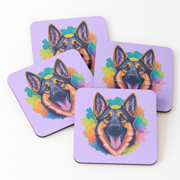 Item preview, Happy German Shepherd Dog Colorfull Rainbow designed and sold by K-Art-Design.