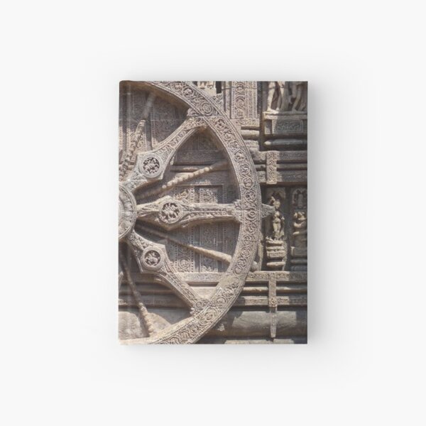 Wheel, chariots, bas-relief, image, Indian wheel Hardcover Journal