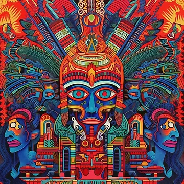 Artwork thumbnail, Abstract Aztec Patterns by Desfix