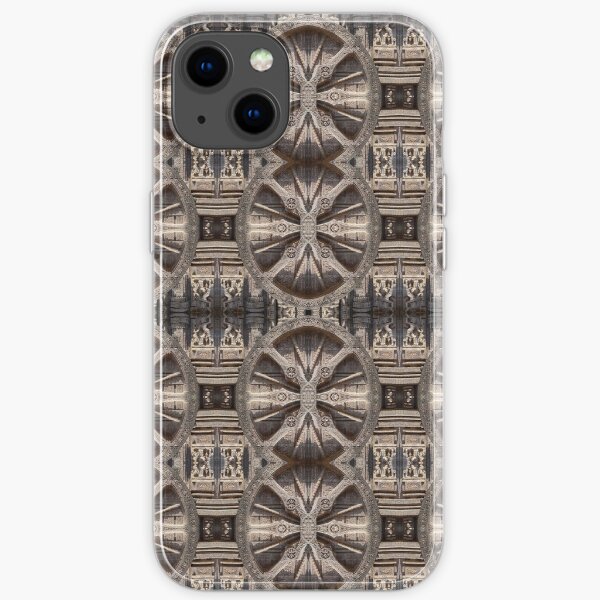 Wheel, chariots, bas-relief, image, Indian wheel iPhone Soft Case