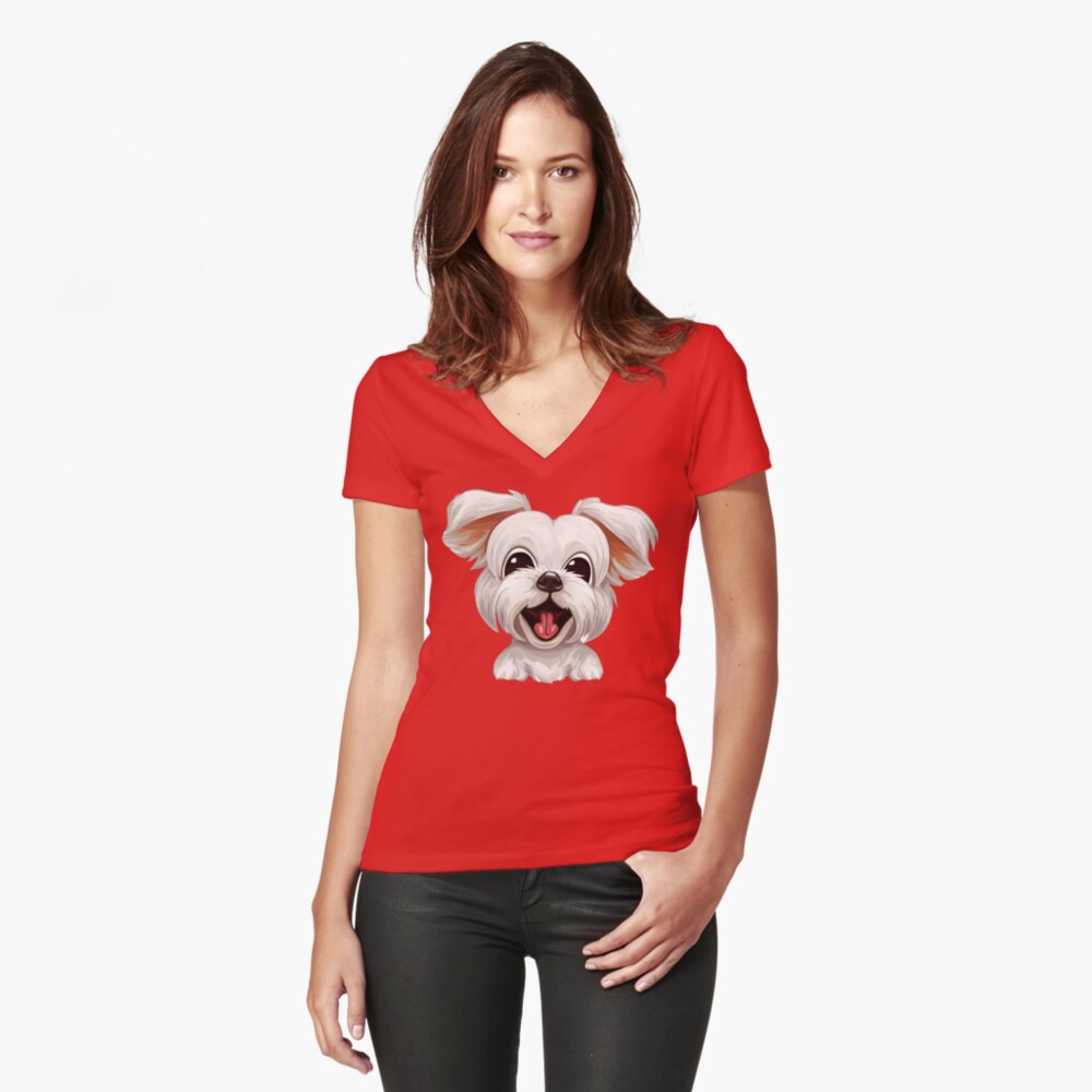 Item preview, Fitted V-Neck T-Shirt designed and sold by NinosDelViento.