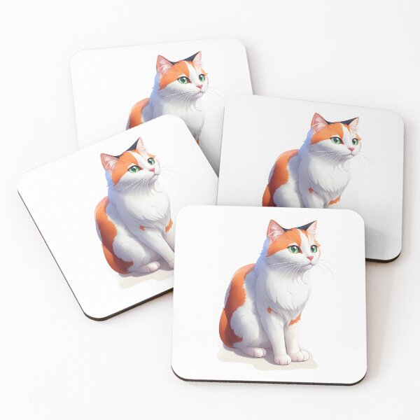 Item preview, Cute Cat Sticker of a Turkish Van Cat Clipart designed and sold by PrintfulClipart.