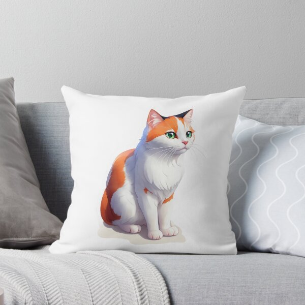 Item preview, Cute Cat Sticker of a Turkish Van Cat Clipart designed and sold by PrintfulClipart.