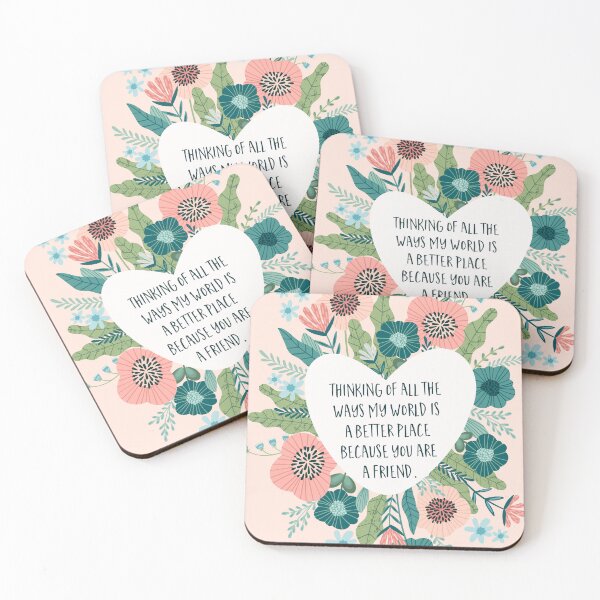 Item preview, THINKING OF ALL THE WAYS MY WORLD IS A BETTER PLACE BECAUSE YOU ARE A FRIEND designed and sold by Paper Bee Gift Shop.