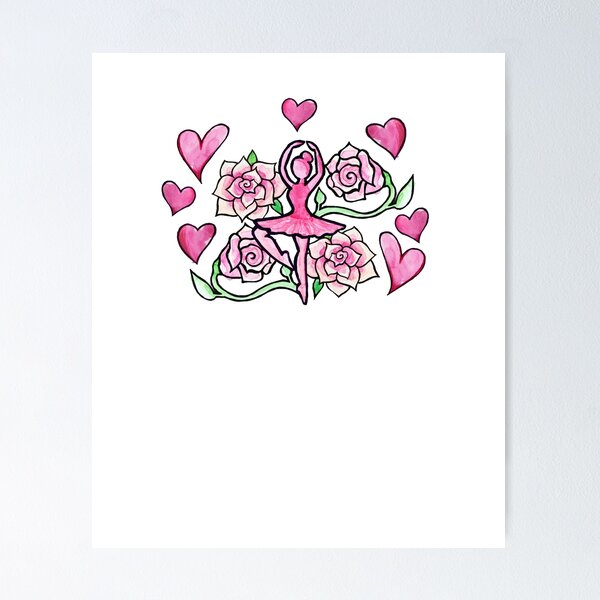 Item preview, Ballerina Dancer Roses Ballet designed and sold by FrictionMaxxing.