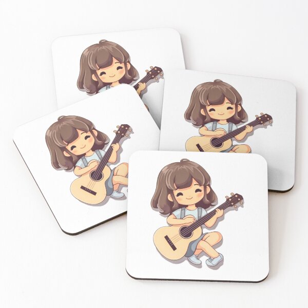 Item preview, Little girl playing guitar designed and sold by AdrianGrosu.