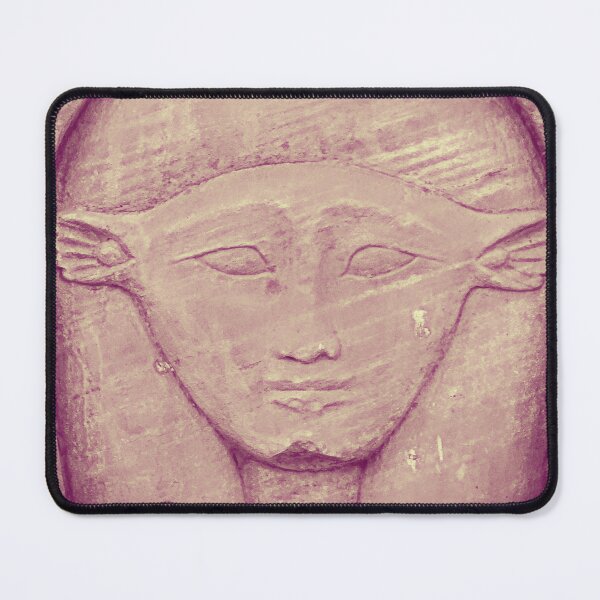 Item preview, goddess Hathor, capital, vintage photo, magenta chromatic, Karnak temple, ancient Egypt photography designed and sold by art-of-egypt.