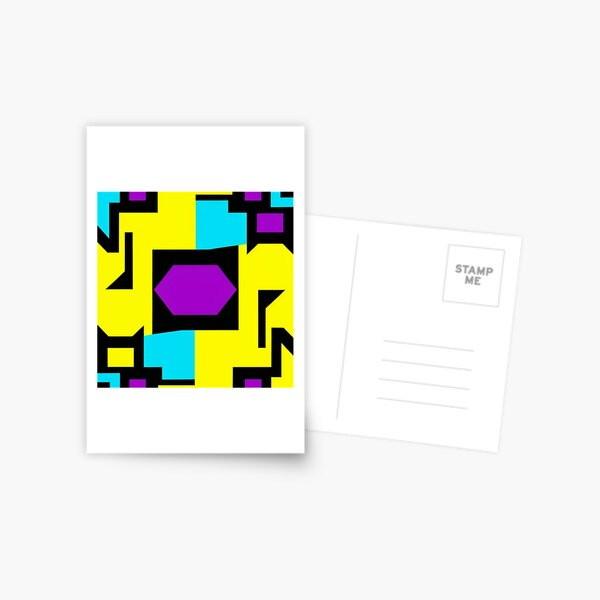 colorful collage art Postcard
