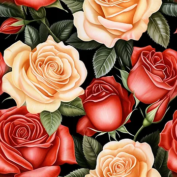 Artwork thumbnail, Garden Splendor: Graceful Roses by RainingShallots