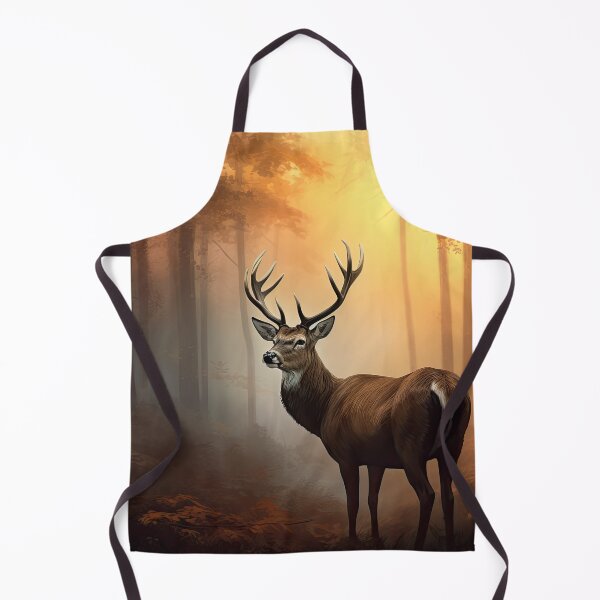 Item preview, Male Deer standing In Autumn Forest at Sunset designed and sold by NoWayy.