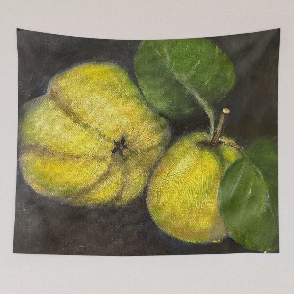 Item preview, Quince Painting Fruit Original Art Floral Original Painting Quince Art Fruit Oil Painting Kitchen  Art Fruit Painting Art designed and sold by Tamarioniart.