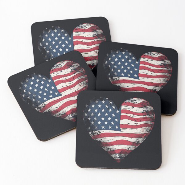 Item preview, Heart Shaped USA Flag designed and sold by cetakulang.
