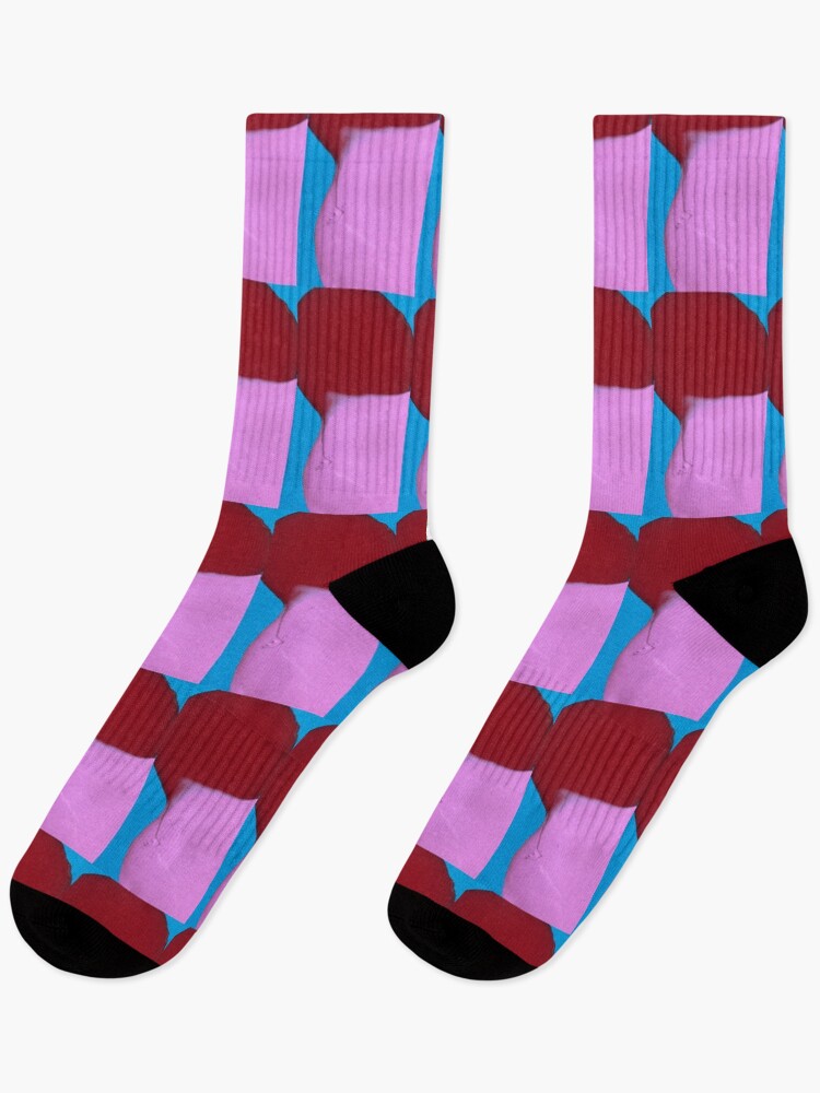 Thumbnail 1 of 5, Socks, Abstract Pink designed and sold by ToryanaMilner.
