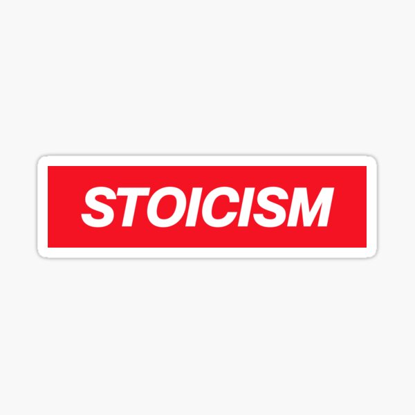 Item preview, Stoicism Red and White Text designed and sold by stoicjimny.