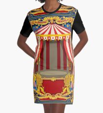 Carnival Circus Vintage Graphic T-Shirt Dress