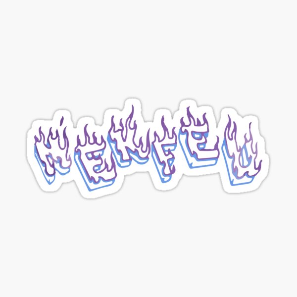 Nekflamme bleu violet Sticker