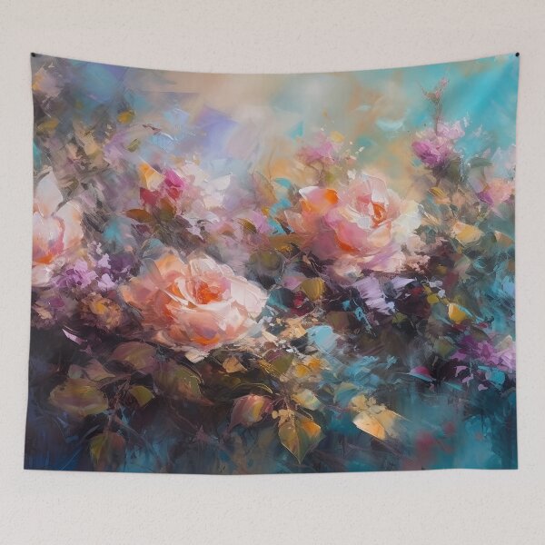 Item preview, Rose Garden Impressionism Painting designed and sold by Red Witch Art.