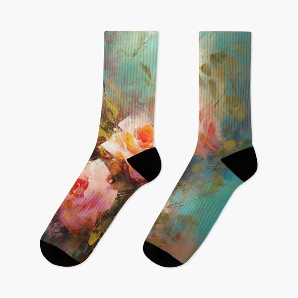 Item preview, Rose garden Impressionism painting 5 designed and sold by Red Witch Art.