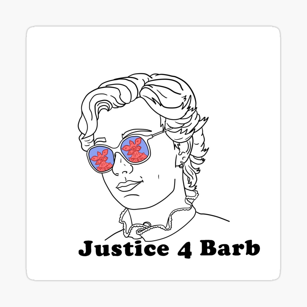 Justice for Barb Sticker for Sale by anatomyautumnal