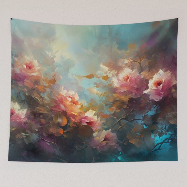 Item preview, Rose garden Impressionism painting 6 designed and sold by Red Witch Art.