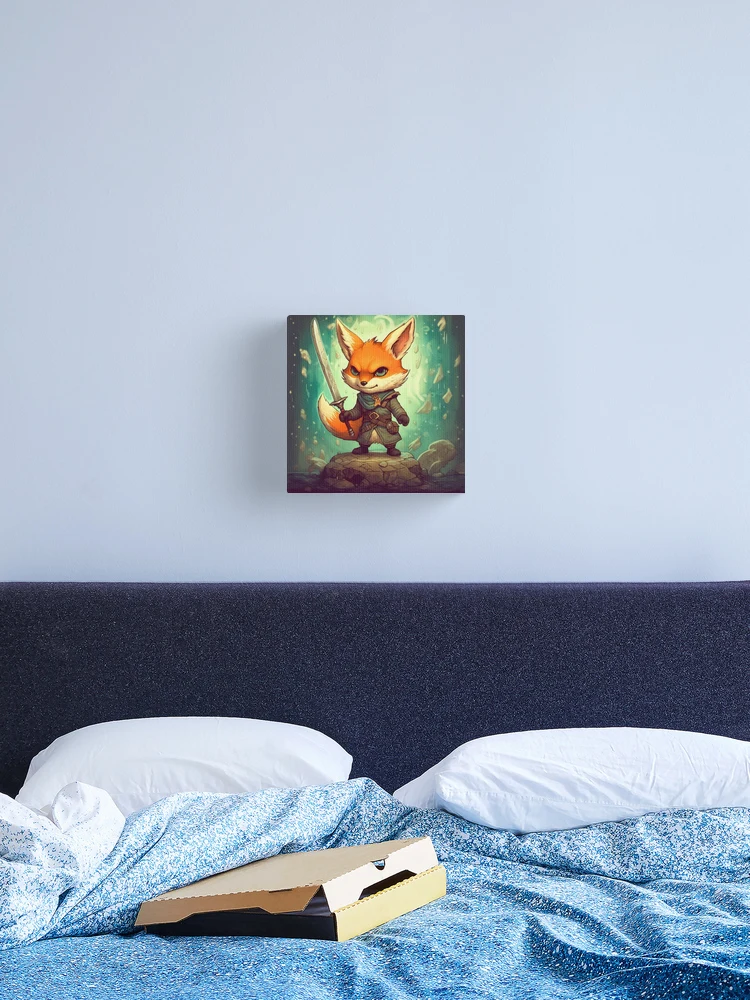 The Fierce Owl Warrior (12×16 in) Canvas Art Print - Unique Owl