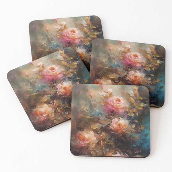 Item preview, Rose Garden Impressionism painting designed and sold by Red Witch Art.
