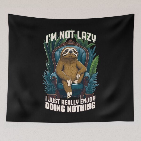 Item preview, Funny Lazy Sloth In Armchair Enjoy Doing Nothing designed and sold by GrandeDuc.