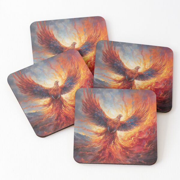 Item preview, Phoenix Resurgence: Vibrant Oil Painting designed and sold by Dotty-Designs.