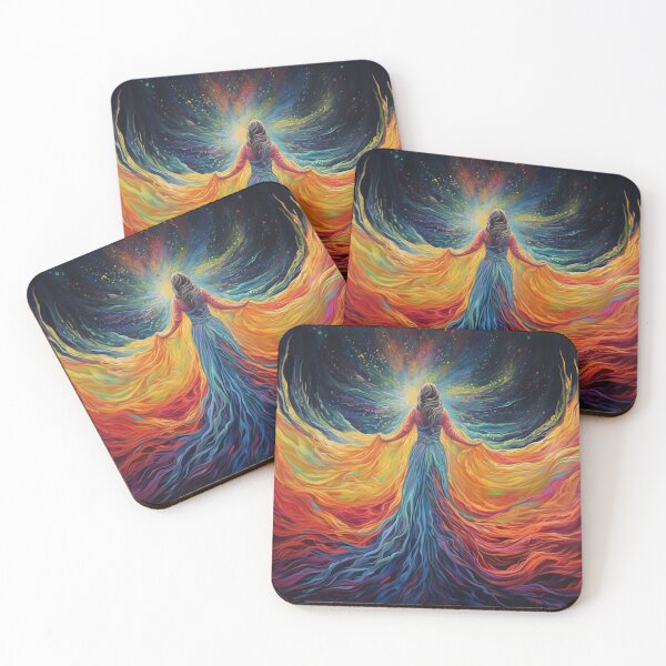 Item preview, Human Rhapsody: Vibrant Silhouette Oil Painting designed and sold by Dotty-Designs.