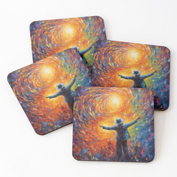 Item preview, Radiant Presence: Human Silhouette in Colourful Oil Painting designed and sold by Dotty-Designs.