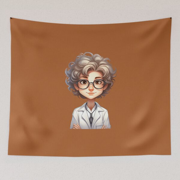 Item preview, Cartoon Style Portrait - Woman Doctor/Scientist/Lab Worker designed and sold by Radibor78.
